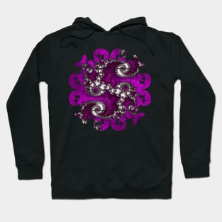 Purple Dragon Fractal Art Hoodie